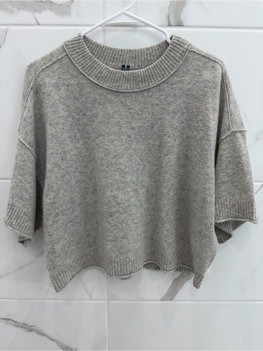 Anthropologie Short-Sleeve Cashmere Sweater